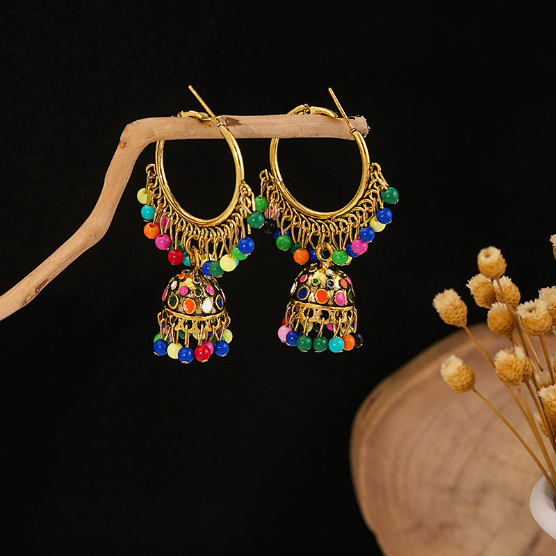 Wholesale Silver Pin Hollow Crystal Alloy Earrings